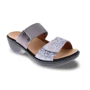 Revere Ibiza Slide - Gunmetal/ Teal Snake