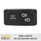 Side Lights LASER ETCHED Horizontal Rocker Switch No LED 12v 24v On-Off