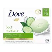 Dove Skin Care Beauty Bar For Softer Skin Cucumber and Green Tea/3.75oz x 14