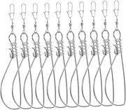 Toyvian Fishing Lure Quick Clips Stainless Steel Locking Snaps Replacement Parts for Saltwater Tackle