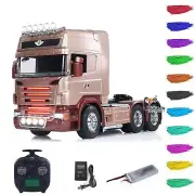 ST8 Radio 3 Axles 6X4 1:14 RC Tractor Truck R620 RTR Painted Car ESC Smoke Motor