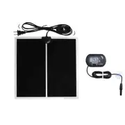 Reptile Terrarium Heat Pad with LCD Digital Thermometer, 5.5 X 6In Power Adjustm