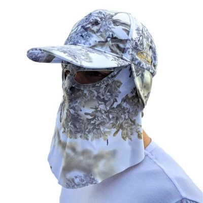QuikCamo® 2-in-1 Hat/Front Mask King's Snow Shadow Camo - X-Large