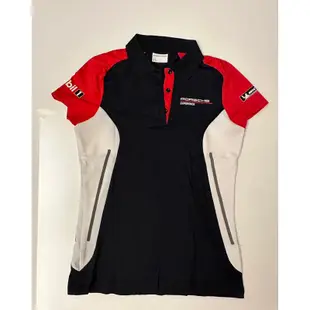 Porsche 保時捷 原廠 精品 女生 polo衫 Motorsport  黑領