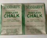New Vintage Standards Dustless Chalk white 144 sticks 12 Packs