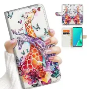 ( For Vivo Y20S ) Wallet Flip Case Cover AJ23822 Giraffe Lover