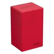 Ultimate Guard 80+ Xenoskin Flip n Tray Deck Case Box Monocolor Red
