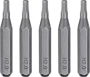 uxcell 5pcs H2.0 Hex Screwdriver Bit 5/32" Hex Shank 28mm Length S2 Steel Magnetic Hexagon Head Screw Driver Bits for Precision Repair