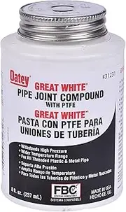 Oatey 31231 Pipe Joint Compound with PTFE with Brush, 8 fl.Ounce