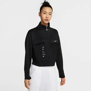 Nike Sportswear 女裝 外套 工裝外套 短版 休閒 串標 黑【運動世界】CU5679-010