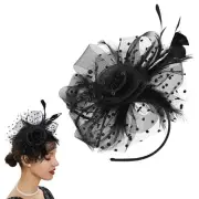 Black Fascinator Headband Elegant Black Fascinators for Women Headband Fascin...