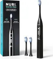 NURI Electric Toothbrush with Dupont Brush Heads LED Display Black Series