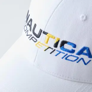 【NAUTICA】COMPETITION漸層品牌LOGO休閒帽(白)