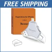 Fast 512GB USB 3.0 Flash Drive for iPhone/iPad - One-Click Backup & Encryption
