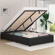 ALFORDSON Bed Frame Storage Gas Lift King Single