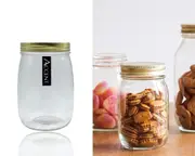 bulk 24 Glass Jar w Screw Lid 1000ml Canister 11x16cm