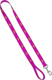 Moose Pet Wear Leash 1" x 6', Iowa State - Logo on Pink