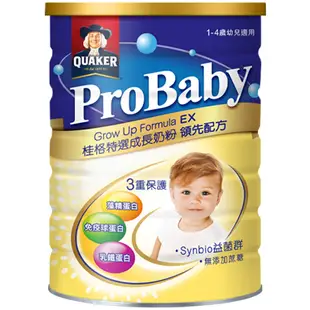 ProBaby EX桂格特選 成長奶粉 領先配方小朋友奶粉1-3歲 1-4歲 3歲+1500G/罐