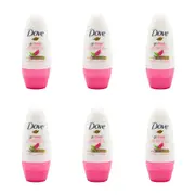 6x Dove 40ml Anti Sweat Roll On Deodorant Go Fresh Pomegranate & Lemon Verbena