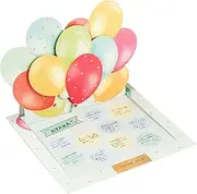 Greeting Life ECBS-31. Colored Paper with Stickers, Stand Type, Balloon, Blue