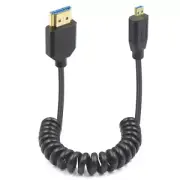 Duttek 8K Micro HDMI to HDMI Coiled Cable, 48Gbps HDMI to Micro HDMI 2.1 Vers...