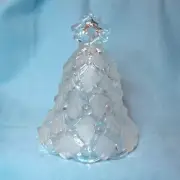 Mikasa Winter Dreams Clear Frosted Lead Crystal 5.5" Holiday Christmas Tree Bell
