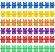 Timoo Colored Counting Bears for Toddlers, 60 PCS Color Sorting Bears for Children (Green & Purple & Blue & Orange & Red & Yellow)