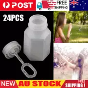 24PCS Empty Bubbles Blowing Bottles Hexagon Shape Bottle Kids Outdoor Bubble Toy