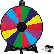 iElyiEsy 20 Inch Spinning Wheel for Prize 14 Slots Tabletop Prize Wheel Spinner with Stand, Dry Erase Marker and Eraser for Trade Show Carnival Party Pub Fortune Game