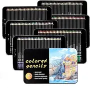 [RoseFlower] 180 Colored Pencil Set, Professional Grade Oil Colour Pencil Drawing Supplies, Portable Tin Case, Drawing, Sketching, Coloring Books, Design, Artists Designers Students Adults