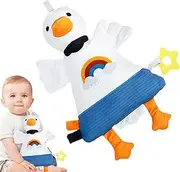 Swan Plush Toy for Baby - Stuffed Duck Animal Hand Puppet | Sensory Snuggle Toy, Sleep Soothers, Soft Calming for Storytelling