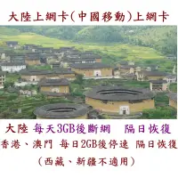 在飛比找露天拍賣優惠-【杰元生活館】大中華15日每日2GB流量 大陸上網卡 澳門 