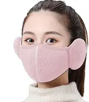 [Generic] Winter Warm Earmuffs,Warm Foldable Face Cover Earmuffs - Simple Fashion Ear Warmer Face Cover for Travel, Walking, Skiing, Outdoor Riding, Camping