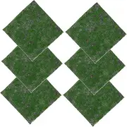 IWOWHERO 6pcs Artificial Moss Realistic Fake Grass Mats for DIY Micro Landscapes Terrarium Planter Decoration for Craft Projects and Home Decor