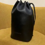Cannon Black Leather Camera Bag Lens Bag Made In Japan Brand New