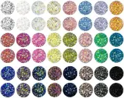 100 Pieces Faux Druzy Cabochons Flat Back round Resin Beads for Craft DIY Jewelr