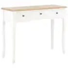 Dressing Console Table with 3 Drawers White