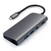 SATECHI Aluminium Space Gray Type-C 4K Ethernet Multi-Port Adapter [ST-TCMM8PAM]