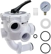 261152 2-Inch Threaded Multiport Valve for FNS, FNS Plus, Nautilus Plus Pool and Spa D.E. Filters Side Mount Rebuild Kit 7.5" Centerline SM2-PP2 SM-20-2 Upgraded White