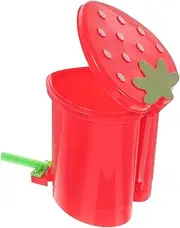 Hohopeti Parrot Strawberry Trash Can Interactive Skill Training Tool for Parrots Safe Biting Desktop Waste Bin for Bird Play Mental Exercise