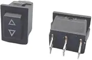 DJDLFA 5PCS Momentary Rocker Switch 3 Flat Pins,Both Sides Spring Return to Middle After Released,mom on - Off - Mom on21 * 15MM