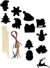 Abaodam 1set Christmas Scratch Picture Ornaments Set Decorative Scratch Paper for Creative Holiday Crafting Easy to Use Unique Party Decorations for Boys and Girls and Family Fun