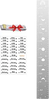 Height Chart for Children, Growth Chart Mirror for Children, Wall Height Growth Chart Deor, Slim and Neutral Measuring Height Chart Create Floor Space with Our Wall Mirror Growth