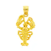14K Gold Lobster Mini Charm
