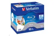 Verbatim 43713 Blu-Ray BD-R 25GB 6X Wide White IJP 10pk JC