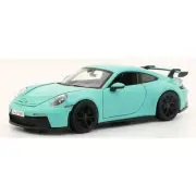 New Bburago 1/24 Porsche 911 (992) GT3 2021 Mint Green Finished Diecast Minicar