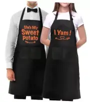 Funny Couple Aprons Set for Cooking-Couple Gifts She’s My Sweet Potato/I Yam
