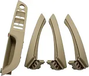 XEBRAD LHD Interior Accessories Window Switch Panel Door Handle Full Set, for BMW, for 3 Series E90 E91 316 318 320 325 328i Inner Car Door Handle Assembly(Beige High-end 35.5)