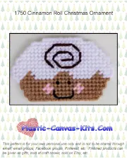 Cinnamon Roll Christmas Ornament- Plastic Canvas Pattern or Kit