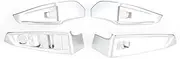 CLEZON 4pcs Switch Panel Cover Trim, for, 3 Series G20 G28 2020 Set ABS Chromed Window Lifter Car Accessories Window Control Trim Car Window Switch Cover
